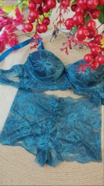 4Pis Ring-Safe Premium Lace Foam Bra Panty  Combo Set 2 - Image 2