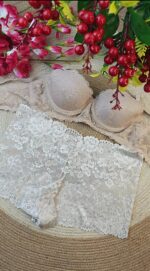 4Pis Ring-Safe Premium Lace Foam Bra Panty  Combo Set 2 - Image 5
