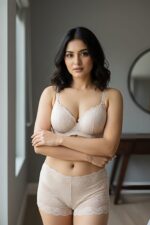 4Pis Ring-Safe Premium Lace Foam Bra Panty  Combo Set  free - Image 3